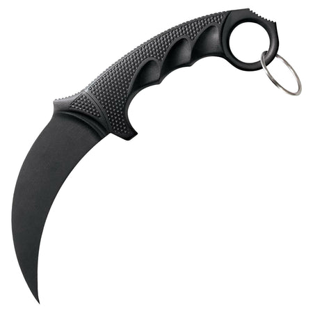 Cold Steel CS92FK 4" FGX Nightshade Karambit Fixed Plain Black Griv-Ex Blade Kray-Ex Textured Handle