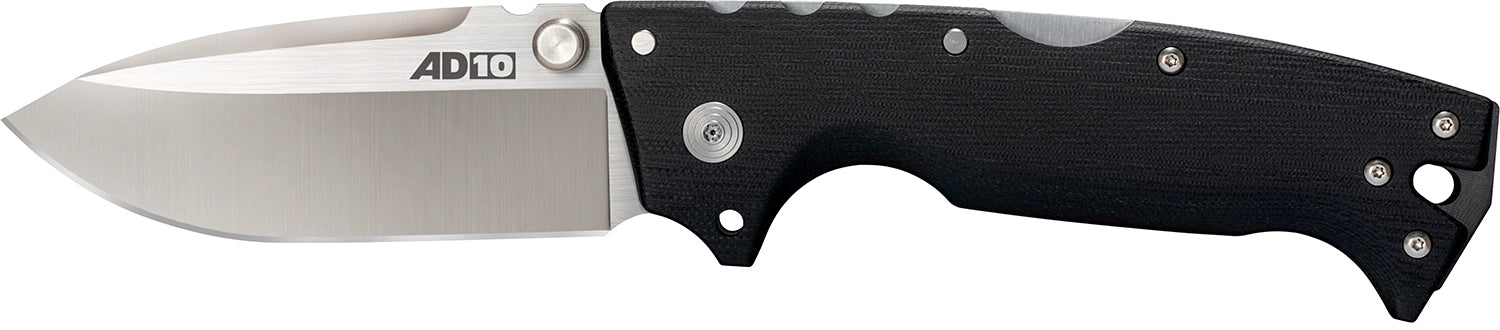 Cold Steel CS28DD 4" AD-10 Folding Drop Point Plain S35VN Blade 3D Machined G10 Handle Includes Pocket Clip