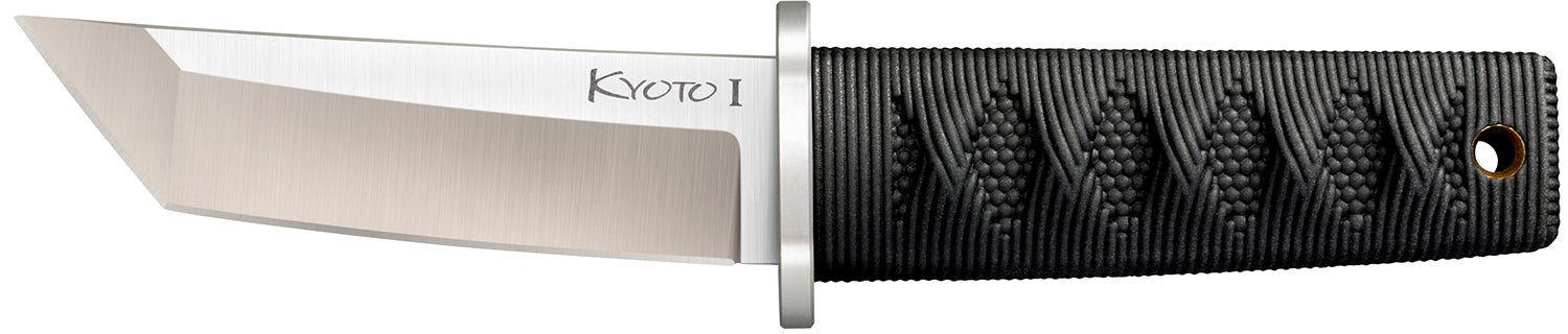 Cold Steel CS-17DA 3.25" Kyoto I Fixed Blade Tanto Plain 8Cr13MoV Stainless Black Kray-Ex Handle