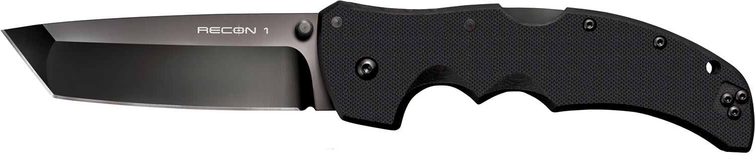 Cold Steel CS27BT Recon 1 4" Tanto Fold Knife DLC S35VN Stainless Blade Black Textured G10 Handle w/Clip