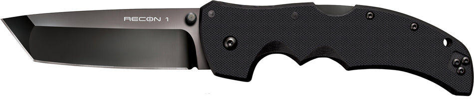 Cold Steel CS27BT Recon 1 4" Tanto Fold Knife DLC S35VN Stainless Blade Black Textured G10 Handle w/Clip