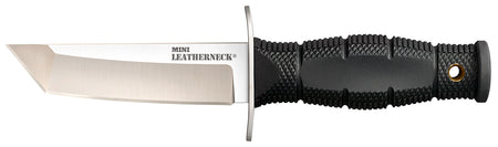 Cold Steel CS39LSAA Mini Leatherneck 3.5" Fixed Tanto Satin 8Cr13MoV SS Blade Black Deep Checkered Kray-Ex Handle Sheath Included
