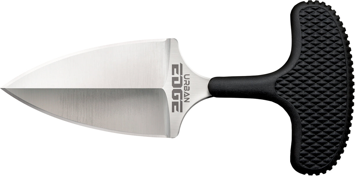 Cold Steel CS43XL Urban Edge 2.5" Fixed Plain Stone Wash AUS-8A SS Blade Black Kray-Ex Handle Everyday Carry