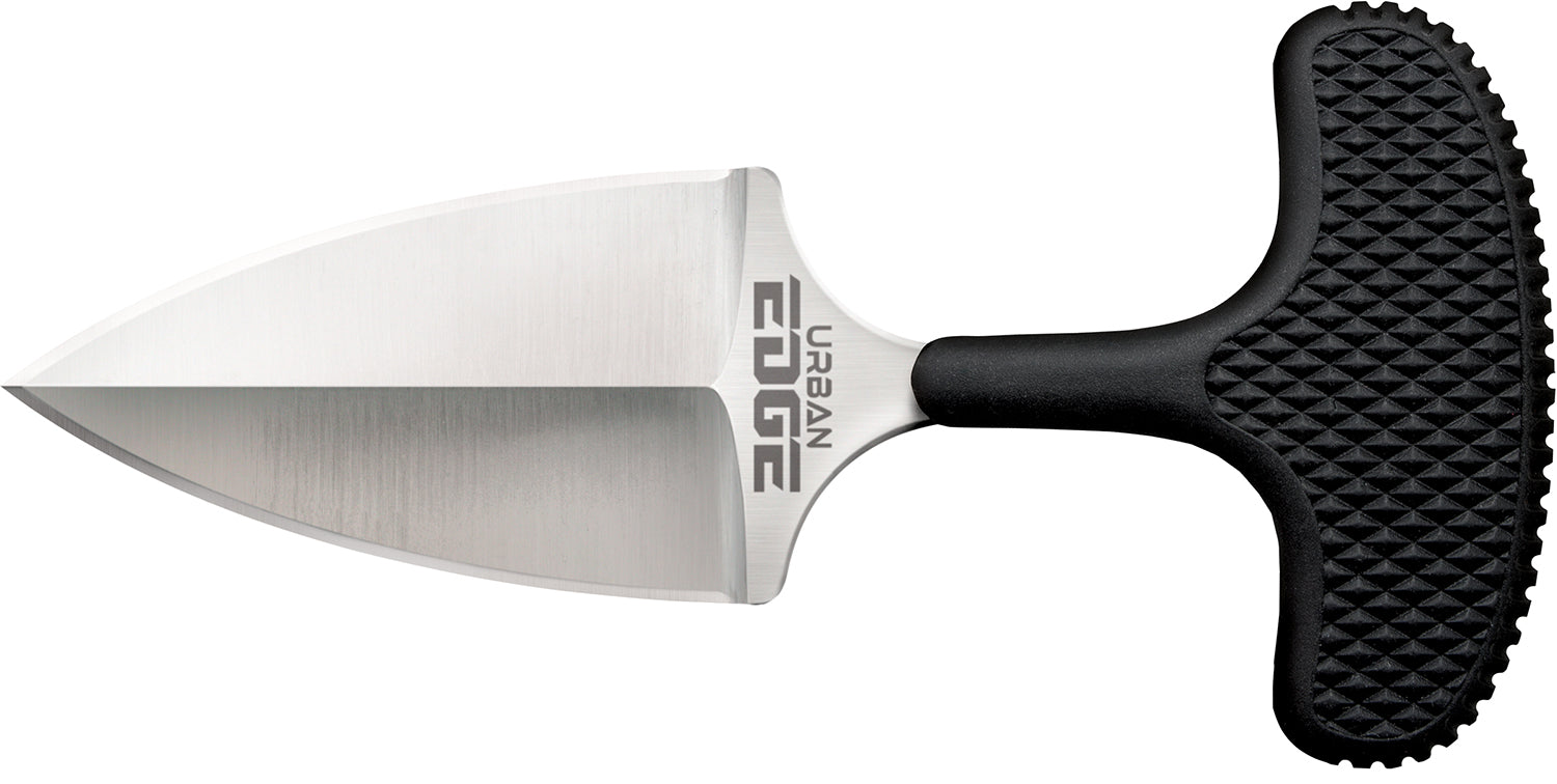 Cold Steel CS43XL Urban Edge 2.5" Fixed Plain Stone Wash AUS-8A SS Blade Black Kray-Ex Handle Everyday Carry