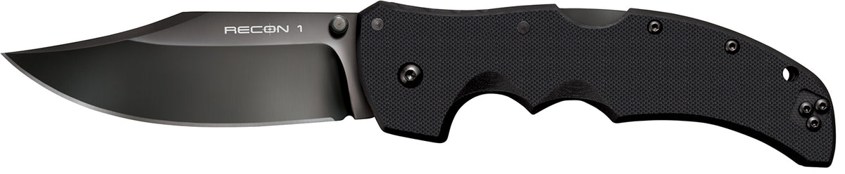 Cold Steel CS27BC Recon 1 4" Fold Clip Point DLC S35VN Stainless Blade Black G10 Handle w/Pocket Clip