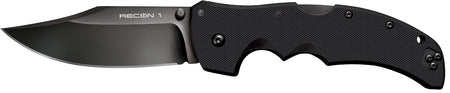 Cold Steel CS27BC Recon 1 4" Fold Clip Point DLC S35VN Stainless Blade Black G10 Handle w/Pocket Clip