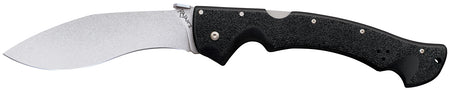 Cold Steel CS-62JL Rajah II 6" Folding Plain Stone Wash AUS-10A SS Kukri Blade Black Griv-Ex Handle