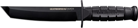 Cold Steel CS-39LSFCT Leatherneck 7" Fixed Tanto Black Matte Powder Coat D2 Tool Steel Blade Double Quillon Griv-Ex Handle