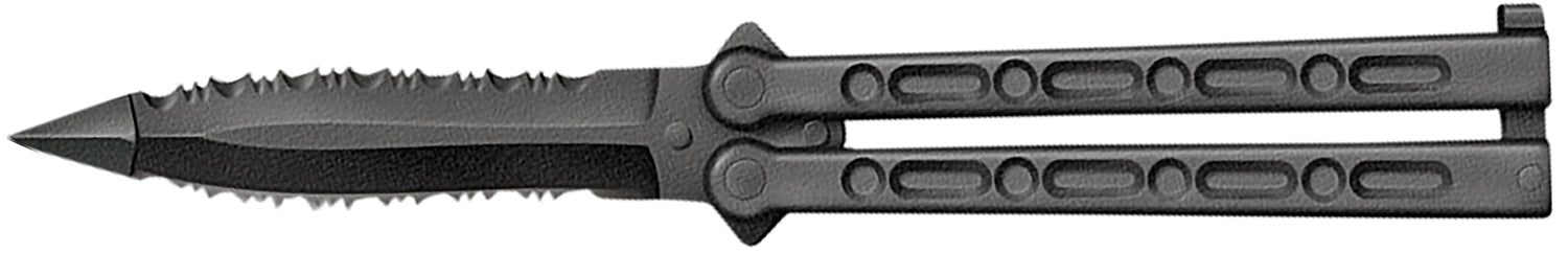 Cold Steel CS-92EAA FGX Balisong 5" Folding Serrated Griv-Ex Blade Black Polymer Handle