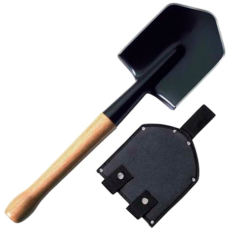 Cold Steel CS92SFS Spetsnaz Military Shovel Carbon Steel 3-Edge Blade Hickory Handle 19.68" Long w/ Sheath