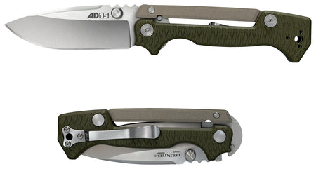 Cold Steel CS58SQ AD-15 Folding Tactical Knife 3.50" S35VN Spear Point Blade Black G10 Aluminum Handle
