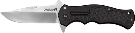 Cold Steel CS20MWCB Crawford 1 3.50" Folding Knife Clip Point 4034 SS Blade Black GRN Traction Handle Pocket Clip