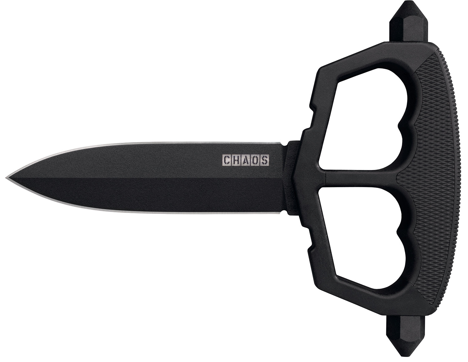 Cold Steel CS80NT3 Chaos D-Guard Push Knife 5" Fixed SK-5 Steel Black Powder Coat Blade Griv-Ex Kray-Ex Handle