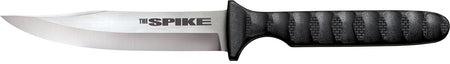 Cold Steel CS-53NBS Spike 4" Fixed Blade Plain 4116 SS Bowie Black Scalloped Griv-Ex Handle with Sheath