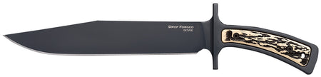 Cold Steel CS-36MK 9.5" Drop Forged Bowie Knife Fixed Blade Black High Carbon 52100 Steel Faux Stag Handle with Sheath
