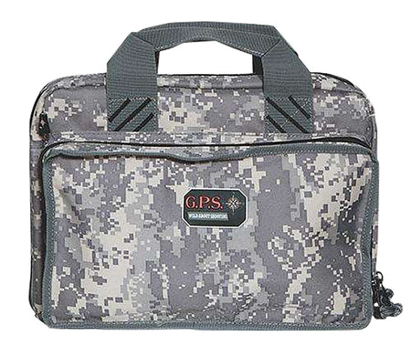 GPS 1310PCDC Digital Camo Nylon Pistol Case Carries 4 Handguns with Lockable Zippers