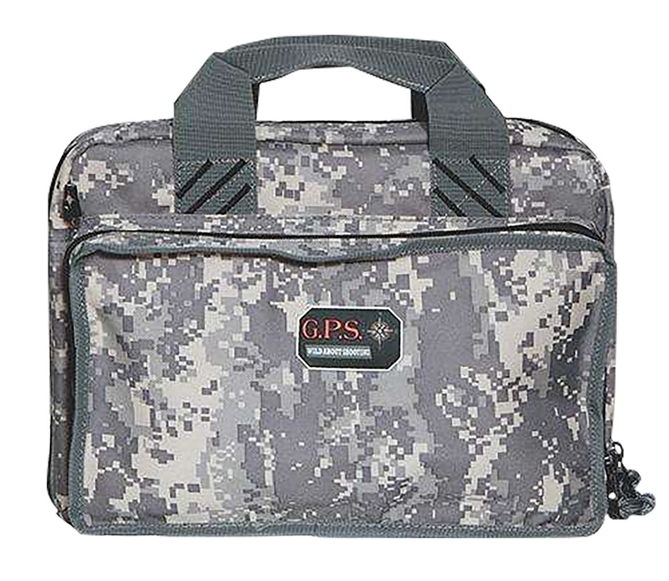 GPS 1310PCDC Digital Camo Nylon Pistol Case Carries 4 Handguns with Lockable Zippers