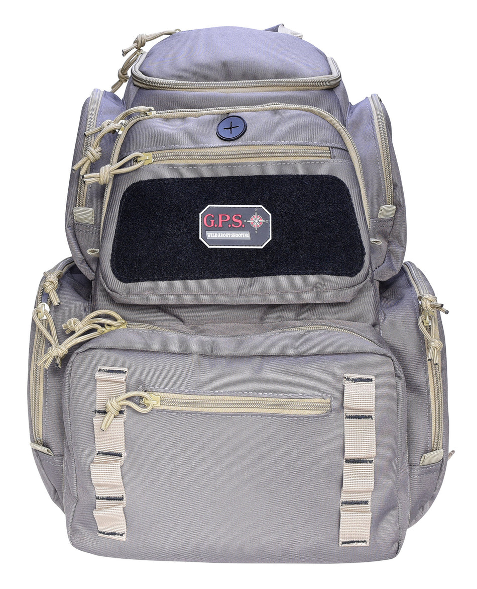 GPS 1712BPRK Pistolero Rifle Green Khaki Range Backpack MOLLE Webbing 5 Handguns