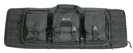 GPS DRC36 Double Rifle Case 36" Black 600D Polyester with Pistol Sleeves MOLLE Webbing Lockable Zippers