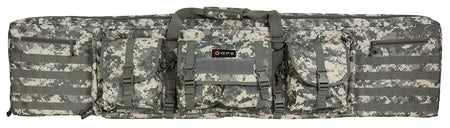 GPS DRC55ACU Double Rifle Case 55" A-TACS AU 600D Polyester 2 Pistol Sleeves and MOLLE Webbing