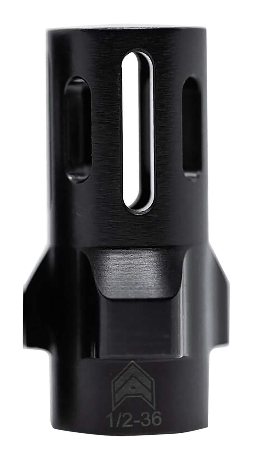 Angstadt Arms 9mm 3-Lug Flash Hider Black Anodized Steel 1/2"-36 tpi 1.42" Overall Length