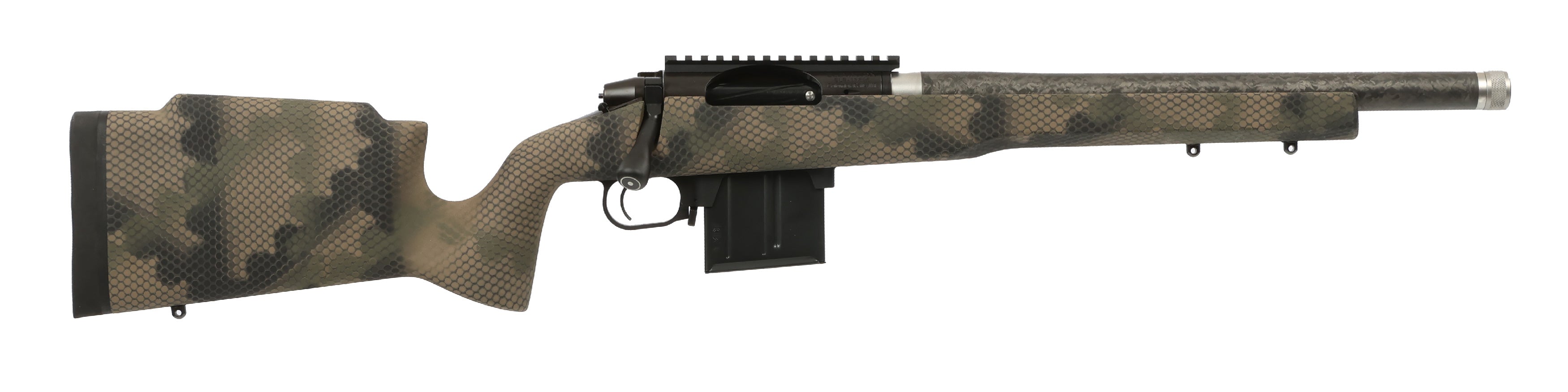 Proof Research 151129 Elevation MTR 2.0 22 ARC 4+1 16.50" Carbon Fiber Match Grade Threaded Barrel, Black Receiver w/Picatinny Rail, Tactical Flat Dark Earth Proof Fixed Carbon Fiber Stock, Right Hand
