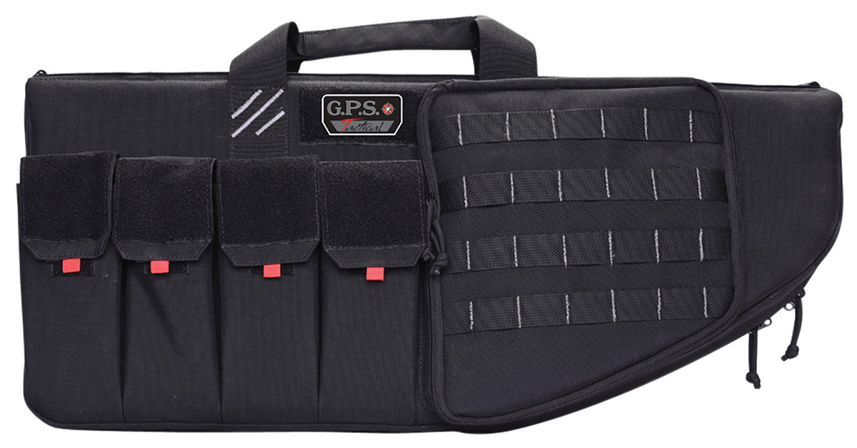 GPS T30ARB Tactical AR Rifle Case 30" Black 1000D Nylon Lockable Zippers Magazine Storage DuPont Teflon