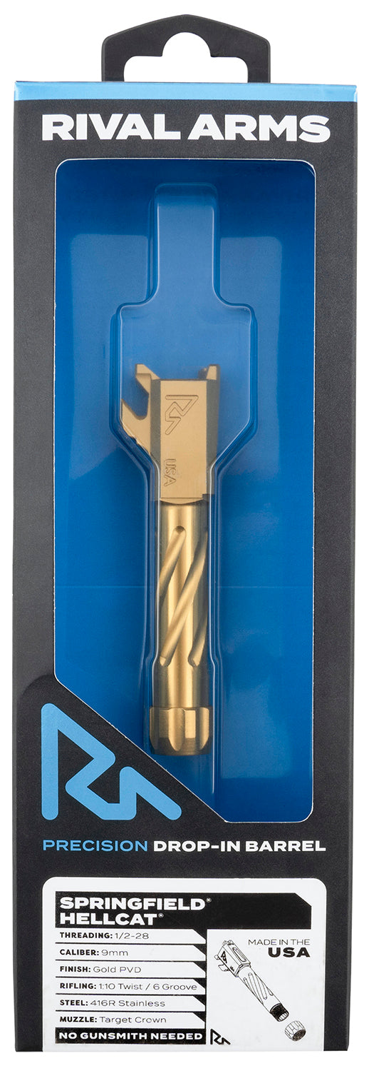 Rival Arms RA20H101E Gold PVD 416R Stainless Steel Threaded Spiral Barrel for Hellcat