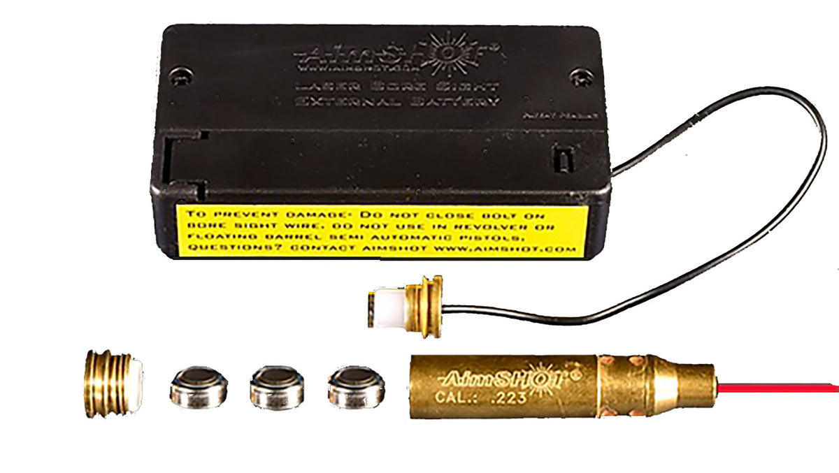 AimShot .223 Rem 20X Modular Laser Boresighter MBS22320X with Battery Pack