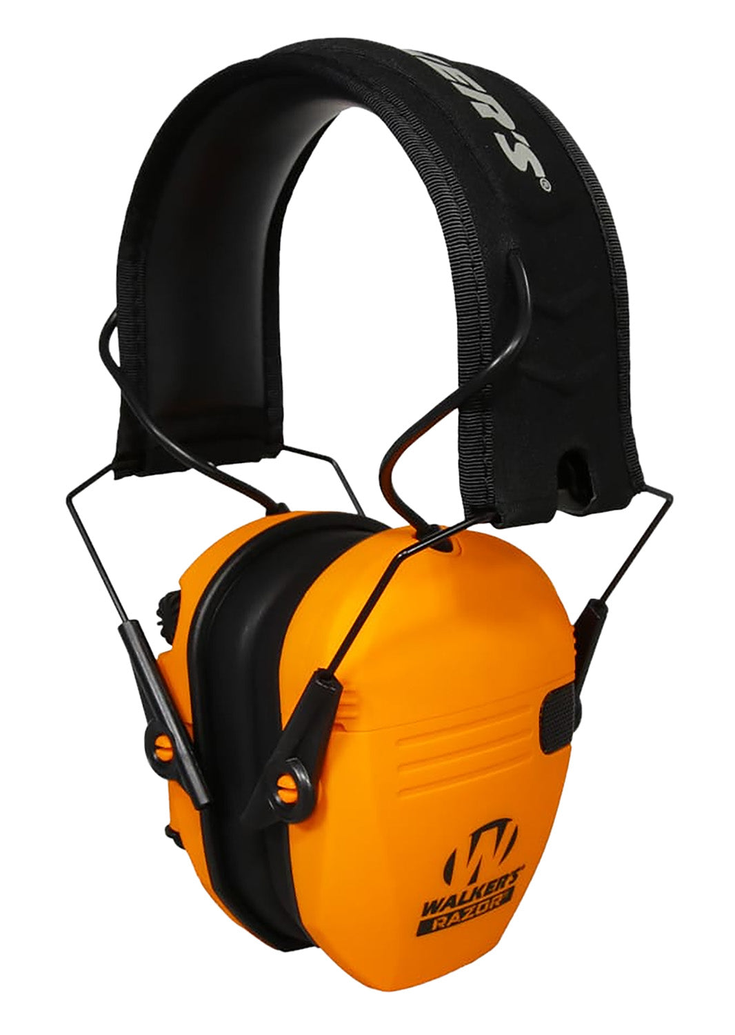 Walker's GWPRSEMBLZ 23 dB Razor Slim Electronic Muff Blaze Orange Black HD Speakers