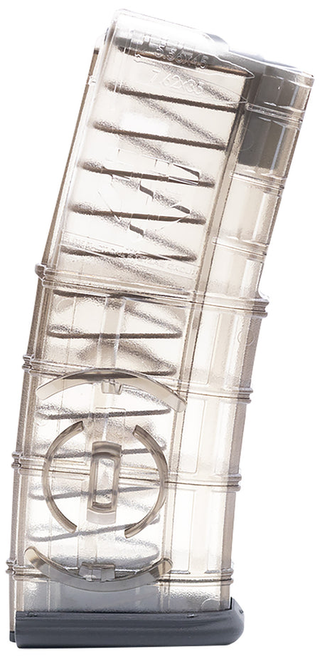 ETS Group 30rd Gen2 5.56x45mm AR-15 Detachable Clear Polymer Rifle Magazine with Coupler