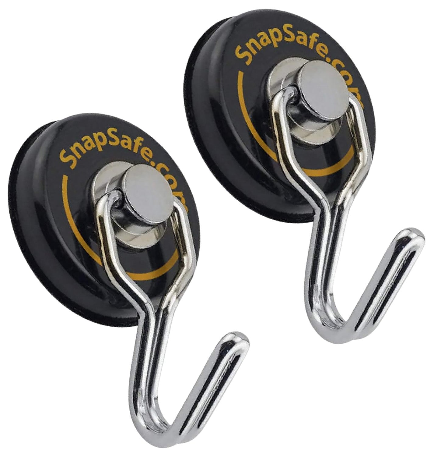 SnapSafe 75914 1" Magnetic Swivel Hooks for Safes and Storage 2pk