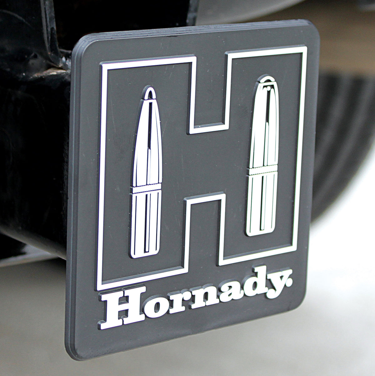Hornady 99132 2.0" Hitch Receiver Cover Plastic Black and White