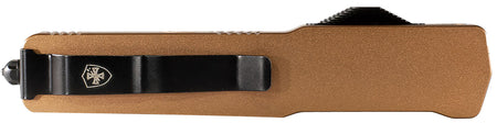 Templar Knife Premium LW Slim OTF Drop Point Black Oxide Stonewashed D2 Steel Blade, 4.93" Bronze Anodized 6061-T6 Aluminum Handle