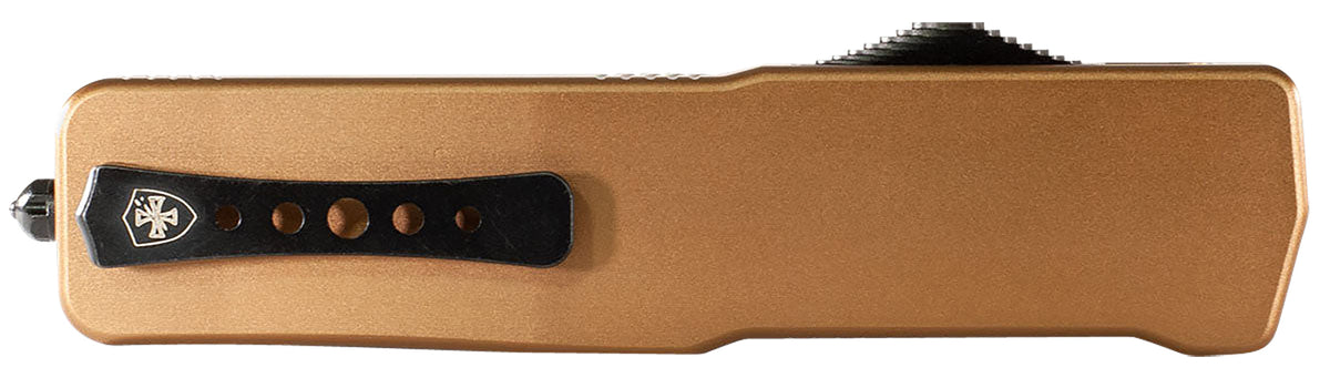 Templar Knife Premium LW Small OTF Tanto 3" Black Oxide Powdered D2 Blade 4.50" Bronze Anodized Aluminum Handle