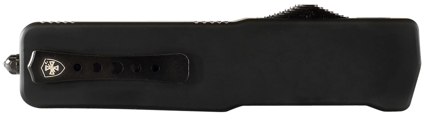 Templar Knife Premium LW Slim 3.16" OTF Drop Point Stonewashed D2 Steel Blade, 4.93" Black Anodized Aluminum Handle