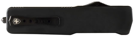 Templar Knife Premium Weighted Large OTF Drop Point 3.55" Stonewashed D2 Steel Blade 5.25" Black Aluminum Rubber Handle & Clip