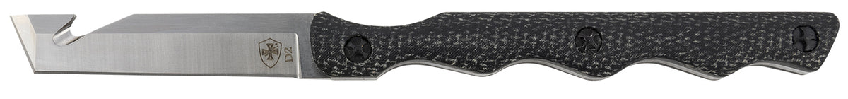 Templar NTKB222 Neck Knife Fixed Tanto Plain D2 Steel Blade, Black Canvas Micarta Handle with Included Lanyard and Sheath