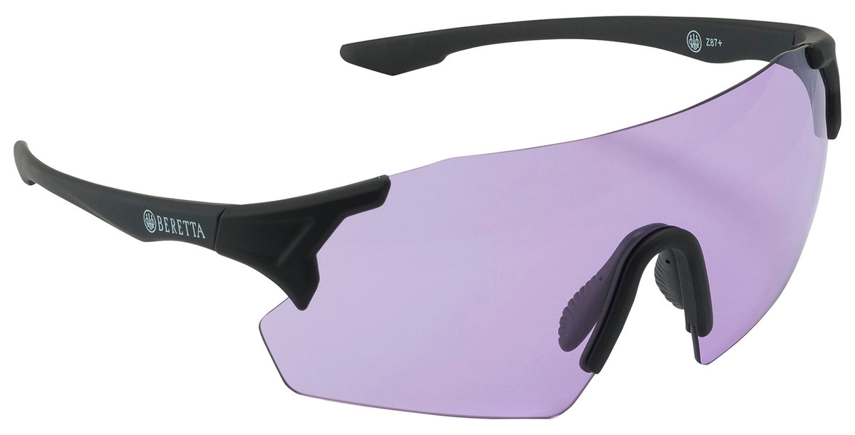 Beretta Challenge EVO Glasses Purple Lens Black Frame Shooter's Eyewear