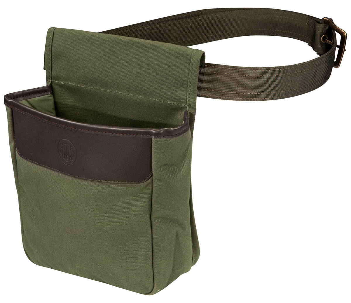 Beretta USA BS961020610076 50-Round Waxwear Shell Pouch, Green Cotton/Leather, Waterproof