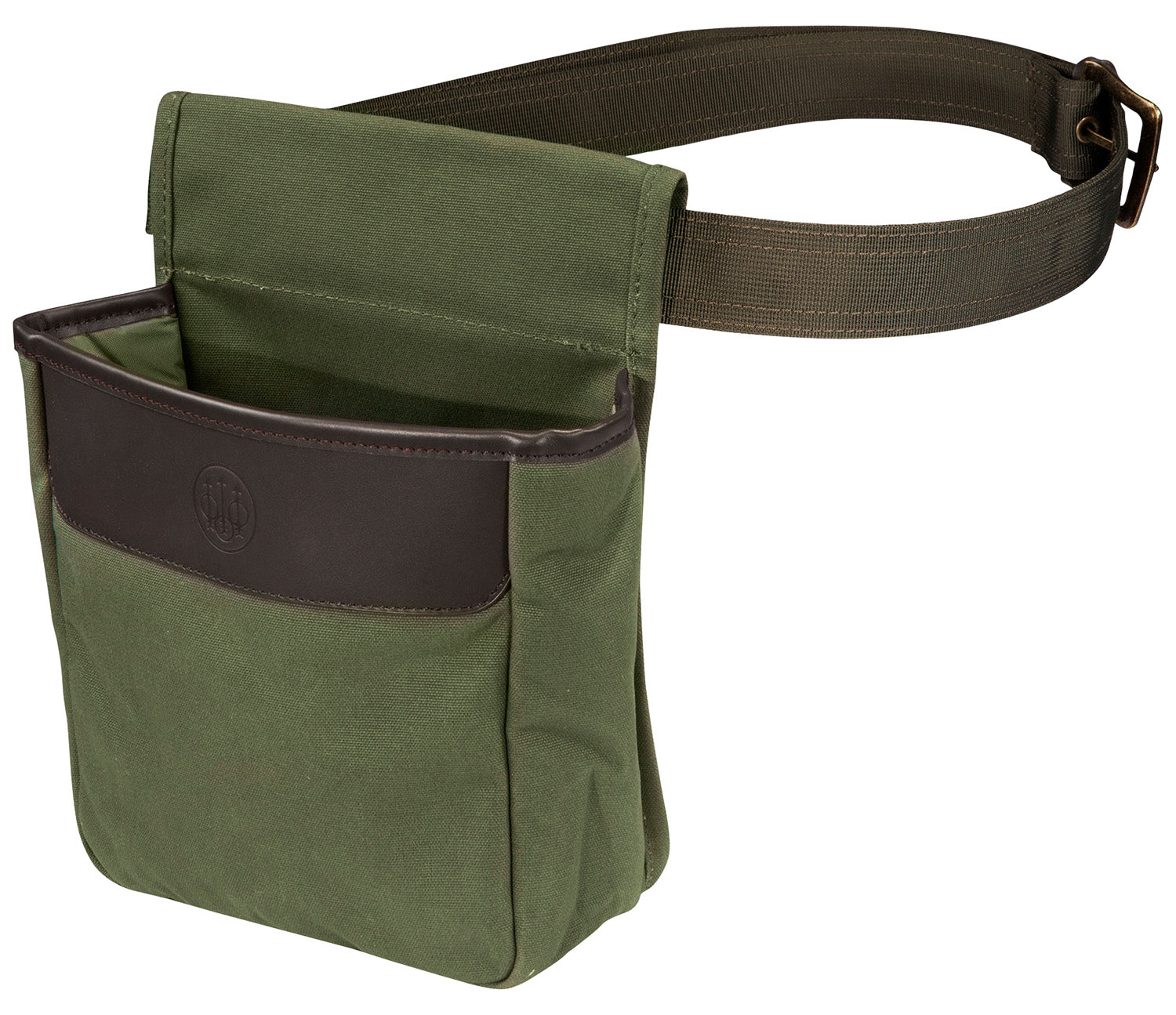 Beretta USA BS961020610076 50-Round Waxwear Shell Pouch, Green Cotton/Leather, Waterproof