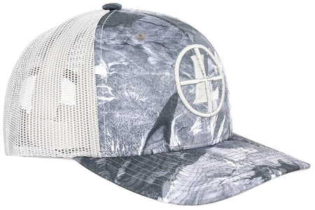Leupold 182544 Mossy Oak Terra Charcoal Trucker Cap Semi-Structured Pre-Curved Bill