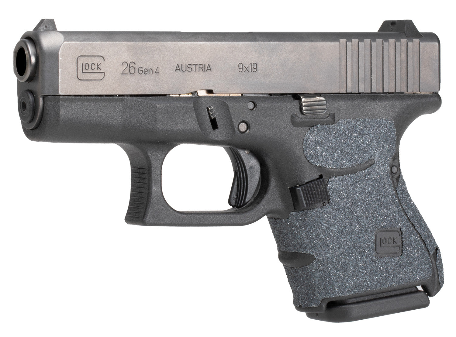 Hogue 18649 Wrapter Adhesive Grip Glock 26/27/33 Gen 4 - Heavy Grit Black Finish