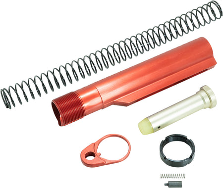 Timber Creek Outdoors ARBTKR Red Anodized Buffer Tube Kit for AR-15 Builds