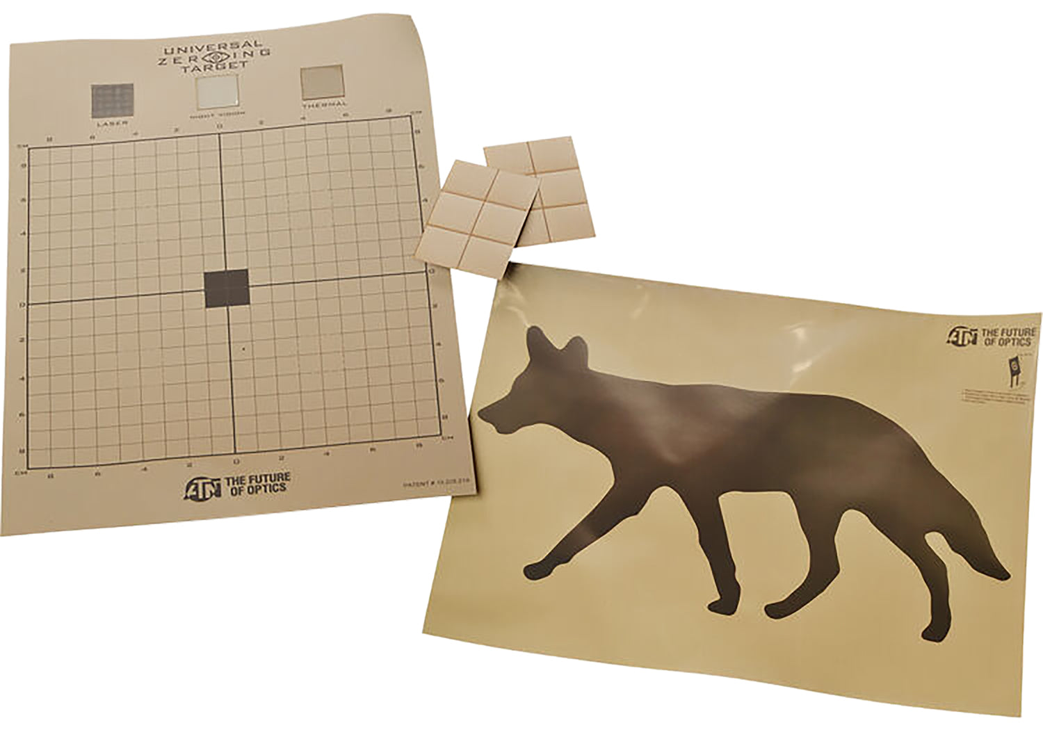 ATN ACMKIRTGCY Thermal Scope Zeroing Target Kit Coyote 30"x24" 2 Targets/12 Plasters