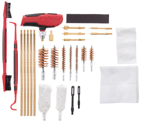 Birchwood Casey Universal Cleaning Kit UNVCLNKIT 22 Pieces Multi-Caliber/Gauge Black/Red