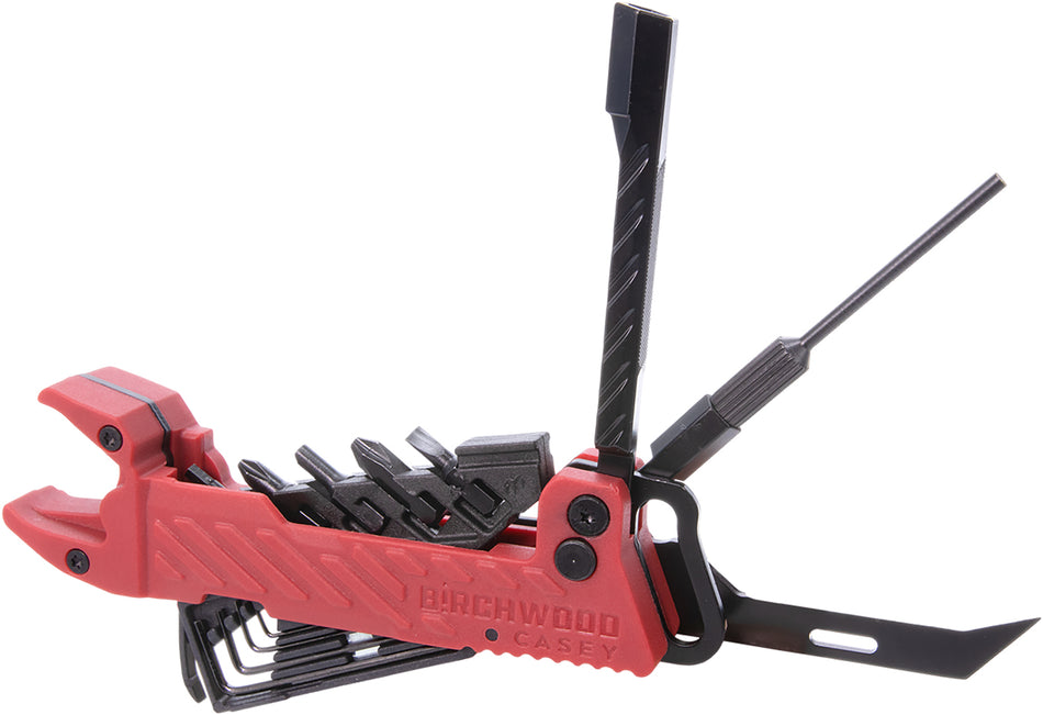 Birchwood Casey PGMT Pistol Multi-Tool, Red, Fits 1911 with Pin Punch & Hammer Surface