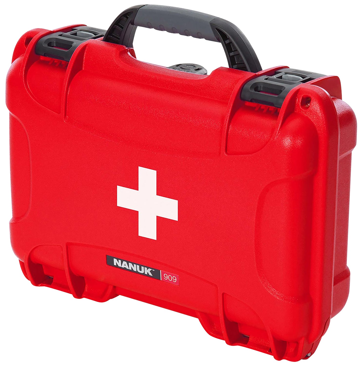 Nanuk 909 Red Resin First Aid Case with Superior PowerClaw Latches