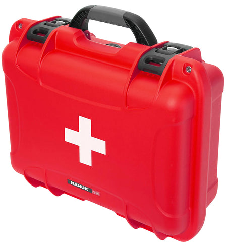 Nanuk 920S-000RD-PA0-FSA01 920 Waterproof First Aid Hard Case Red Resin w/ Latches