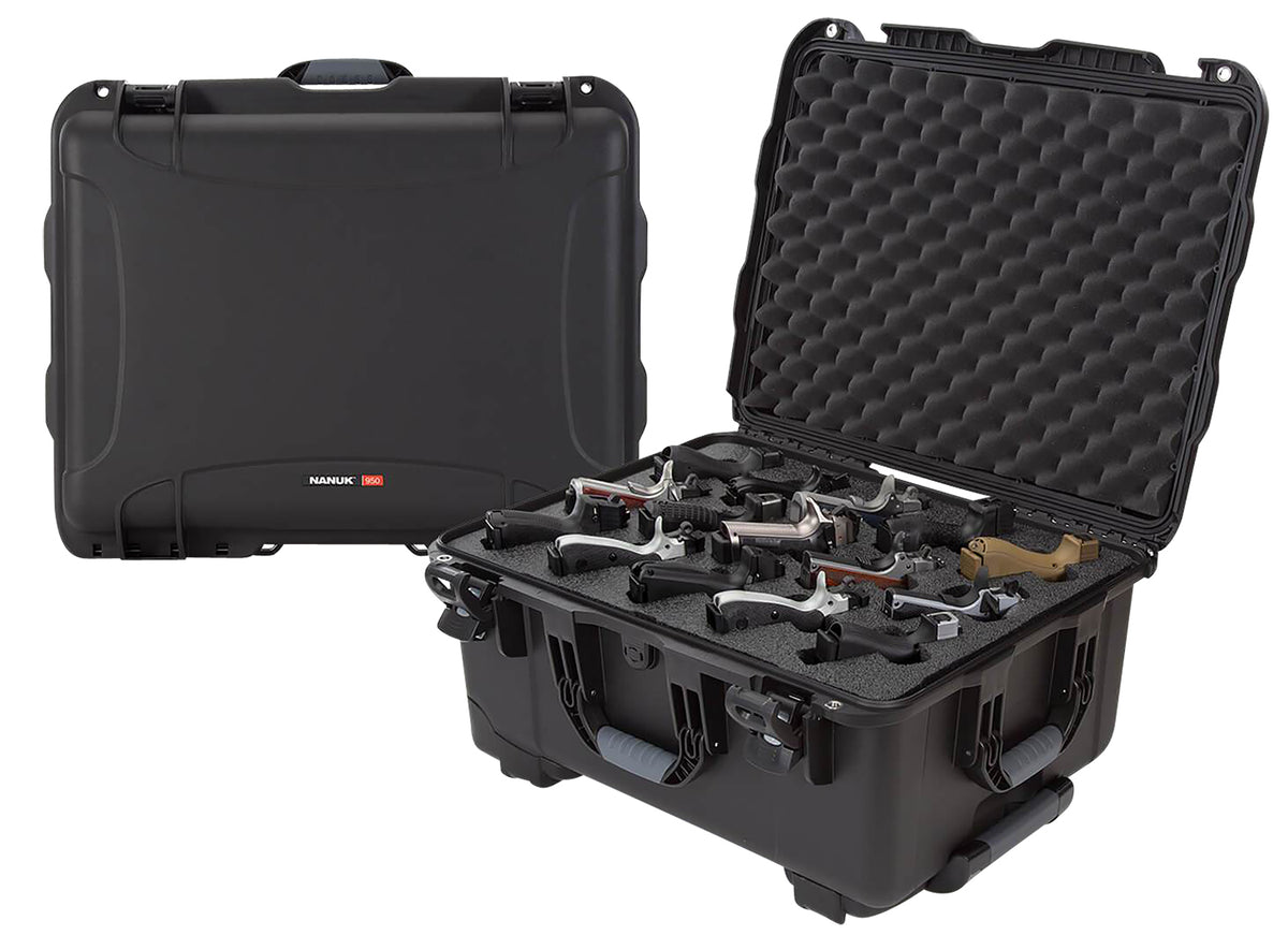 Nanuk 950 15-Pistol Waterproof Hard Case with NK-7 Resin Shell and PowerClaw Latches